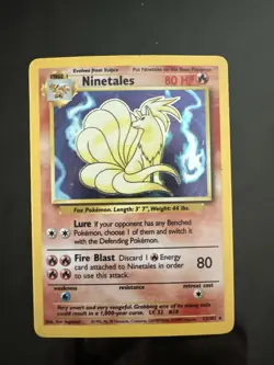 Pokemon TCG Ninetales Base Set 12/102 Holo Unlimited Holo Rare - Image 1