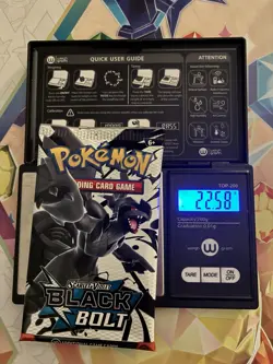 Heavy 22.58g Pokemon TCG SV 10.5 Black Bolt Booster Pack Sealed! - Image 1