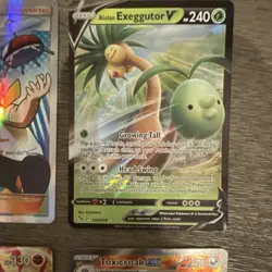 Pokemon Holo Lot - Sophocles, Alolan Exeggutor V, Coalossal VMAX, Toxicroak EX - Image 3