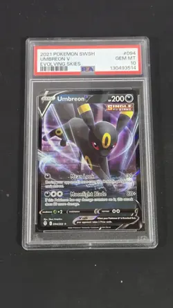 PSA 10 Umbreon V 94/203 Evolving Skies Ultra Rare Pokemon 2021 - Image 1