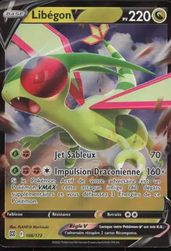 Carte Pokemon Libegon-V 106/172 Star Etincelantes Francais - Image 1