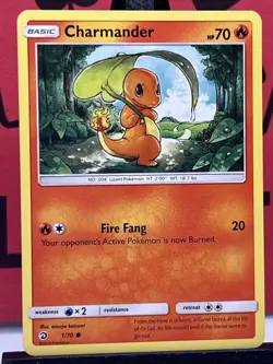 Charmander 1/70 Dragon Majesty Common Regular Pokemon TCG 2018 - Image 3