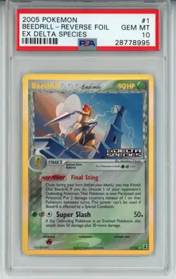 2005 POKEMON EX DELTA SPECIES BEEDRILL #1 REVERSE PSA 10 GEM MINT #28778995 - Image 1