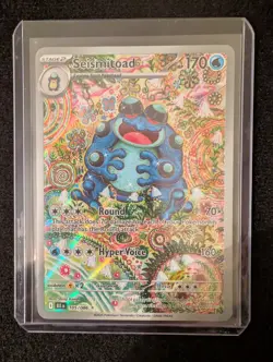 2025 Pokemon Black Bolt Seismitoad Illustration Near Mint 105/086 - Image 1