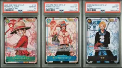 PSA 10 Luffy Ace Sabo SEQUENTIAL Alt Art SEC OP13-118 119 120 One Piece TCG JP - Image 1