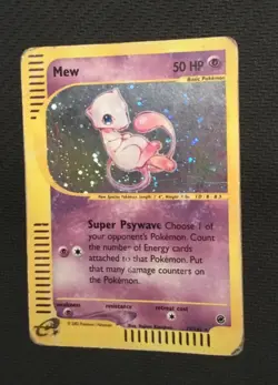 Pokemon Card- Mew-Expedition-Holo-19/165-Rare-ENG-Poor - Image 1