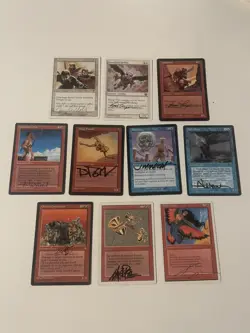 MTG Signed 10 Card Lot Magic the Gathering Autograph Brom Mark Poole - Image 1