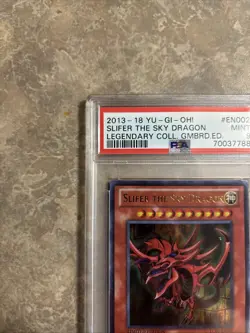 2013 Yugioh Legendary Collection LC01-EN002 Card Slifer Sky Dragon PSA 9 MINT - Image 2