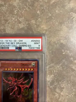 2013 Yugioh Legendary Collection LC01-EN002 Card Slifer Sky Dragon PSA 9 MINT - Image 3