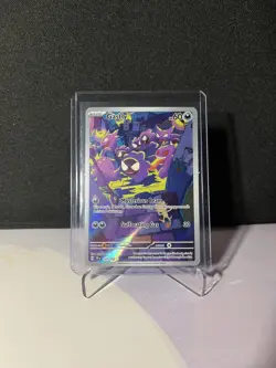 Pokemon Scarlet & Violet Temporal Forces Gastly Illustration Rare Holo #177/162 - Image 1
