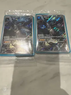 2 x Pokemon N's Zekrom MEP 031 Ascended Heroes Promo Pokemon Centre Stamp - Image 1