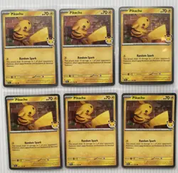 Pikachu 051/162 2026 Pokemon Day 30th Anniversary Promo Lot of 15 (9 w/ SWIRLS) - Image 4