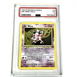 PSA 5 1999 Pokemon #6 Jungle MR. MIME - Holo PSA 5 EX - Image 1