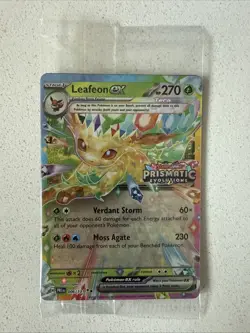 Pokemon Prismatic Evolutions Leafeon ex 006/131 Surprise Box Stamped Sealed QTY - Image 1