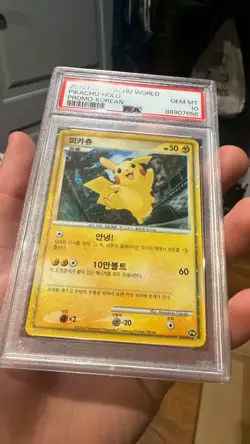 2010 POKEMON JPN WORLD COLLECTION KOREAN PIKACHU-HOLO PSA 10 - Image 5