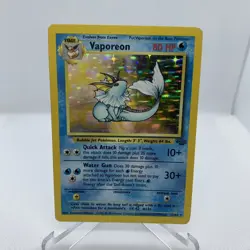 1999 Vaporeon Holographic Jungle Set Pokemon Card Lightly Played - Image 1