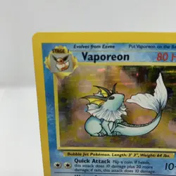 1999 Vaporeon Holographic Jungle Set Pokemon Card Lightly Played - Image 3