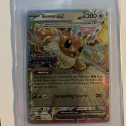 Pokemon Eevee EX TCG Prismatic Evolutions Promo Card Stamped 075/131 - Image 2