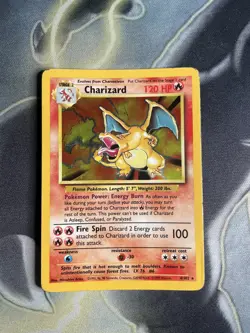 Pokemon TCG Charizard 4/102 Base Set - Holo Rare Card 1999 WOTC Vintage - Image 1
