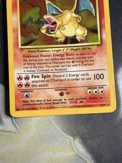 Pokemon TCG Charizard 4/102 Base Set - Holo Rare Card 1999 WOTC Vintage - Image 5