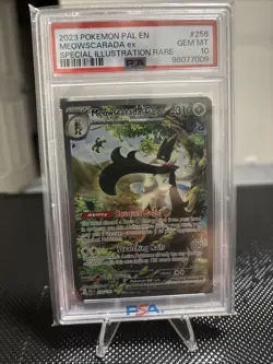 2023 Pokemon Meowscarada ex PSA 10 Special Illustration Rare Card - Image 1
