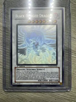 Yugioh Black-Winged Dragon Ghost Rare 1st Edition TSHD-EN040 NM - Image 3