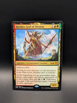 MTG - Klothys, God of Destiny - Legendary Enchantment Creature (God) - THB #220 - Image 1