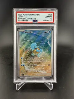 2023 POKEMON MEW EN-151 ILLUSTRATION RARE #170 SQUIRTLE PSA 10 - Image 1