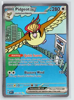 Pokemon SV03: Obsidian Flames #225/197 Pidgeot ex NM - Image 1