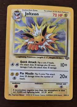 Pokemon Jolteon Holo Rare Jungle 4/64 1999 - Image 2