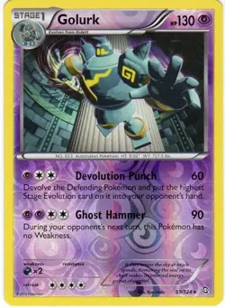 Golurk 59/124 B&W Dragons Exalted REVERSE HOLO PERFECT MINT! Pokemon - Image 1