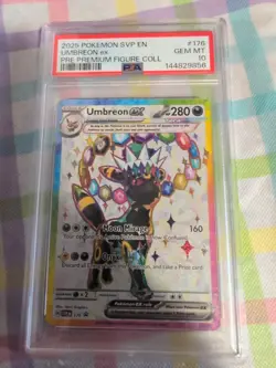 2025 POKEMON SVP EN-SV BLACK STAR PROMO #176 UMBREON EX PSA 10 - Image 1
