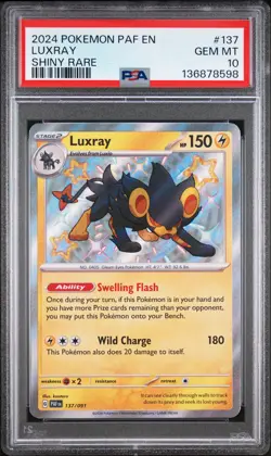 Pokemon Paldean Fates Luxray 137 PSA 10 - Image 1