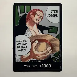 One Piece TCG Paramount War Shanks Don!! Card Foil English OP02 Alternate Art NM - Image 1