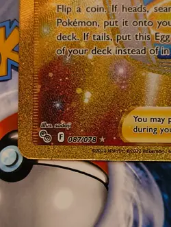 Pokemon GO - Egg Incubator - 087/078 Gold Secret Rare - Image 2