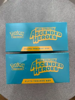 Pokemon Mega Evolution Ascended Heroes Factory Sealed ETB Elite Trainer Box x 2 - Image 3