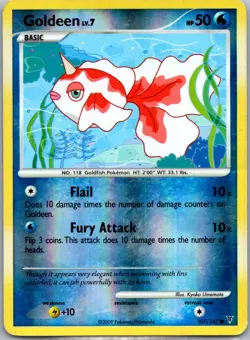 Pokemon TCG Goldeen Common Reverse Holofoil Supreme Victors 107 HP - Image 1