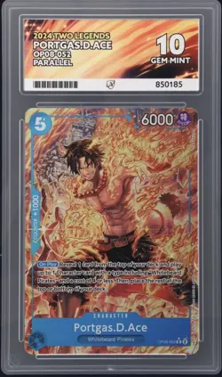 OP08-052 One Piece TCG Portgas D Ace Rare Alt Art Two Legends Ace 10 - Image 1