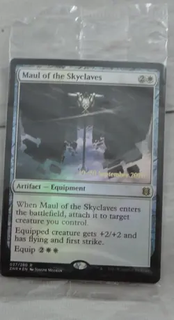 Magic The Gathering Maul of the Skyclaves Rare Prerelease Foil Card ZNR - Image 1