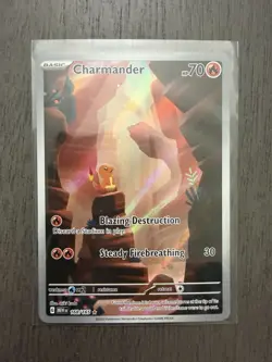 Pokemon Charmander TCG 168/165 Sv: Scarlet & Violet 151 Illustration Rare - Image 1