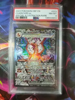 Pokemon TCG Obsidian Flames Charizard EX 223/197 Special Illustration Rare PSA 8 - Image 1
