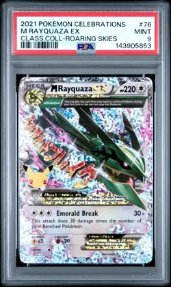 2021 POKEMON CELEBRATIONS CLASSIC COLL #76 M RAYQUAZA EX PSA 9 - Image 1