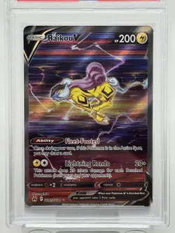 Pokemon TCG: Raikou V GG41/GG70 Crown Zenith Galarian Gallery PSA 8 - Image 3