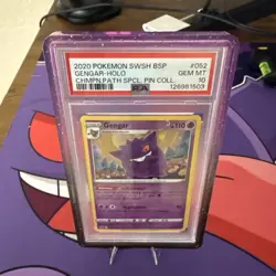 2020 POKEMON SWSH BLACK STAR PROMO #052 GENGAR-HOLO PSA 10 - Image 1