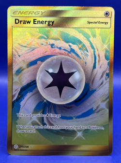 2019 Pokemon Draw Energy Secret 271/236 Sm Cosmic Eclipse Holo NM - Image 1