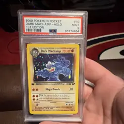 Pokemon Team Rocket Dark Machamp 1st Edition Holo 10/82 PSA 9 2000 - Image 1