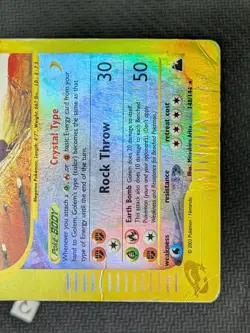 Golem 148/144 - Skyridge Crystal Reverse Holo Secret Rare Pokemon VERY DMG - Image 5
