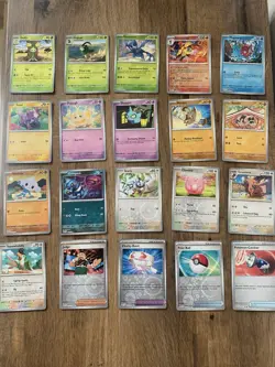 Pokemon TCG Scarlet and Violet Bundle of 20. Reverse Holo Cards. No Duplicates - Image 1