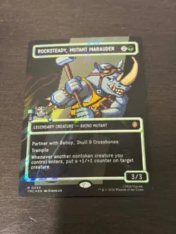 Rocksteady Mutant Marauder - BORDERLESS PIXEL ART SURGE FOIL NM MTG TMNT TMC 94 - Image 1