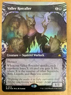 MTG 1x FOIL SHOWCASE Valley Rotcaller 313 Bloomburrow Magic the Gathering x1 NM - Image 1